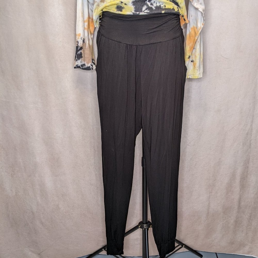 EUC Medium Harem Pants High Waisted Tummy Control Lounge Joggers with Pockets